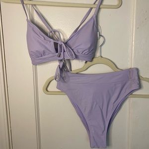 Purple High Waisted Bikini